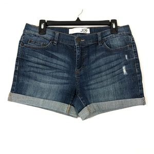 Joe Fresh Rolled Cuff Distressed Jeans Shorts